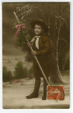 c 1918 Children Child LITTLE BOY SCOUT First World War period photo postcard picture