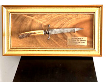 CONFEDERATE D-GUARD BOWIE KNIFE ID'D 9TH REGIMENT MS C.J. Du Busson CSA picture