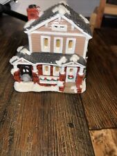 California Creations Craftsman House Painted Plaster Christmas Village picture