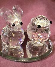 VTG LOT of BUNNY RABBIT & Chirp Bird Missing Wing~ Swarovski Crystal Figurines   picture