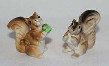 2 Vintage Miniature Bone China SMALL SQUIRREL Animal Figurines  picture