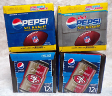 DIET PEPSI LEMON NFL KICKOFF SAN FRANCISCO 49ers FOUR EMPTY 12 PACK CAN CARRIERS picture