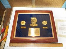 JOHN F. KENNEDY Commemorative 24K Gold Plated Coin Set Plaque Certified 250/2000 picture