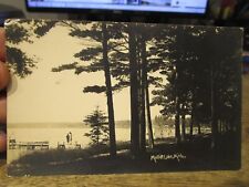 S2 REAL PHOTO Postcard MICHIGAN Mullet Lake Cheboygan County Shadows Pine Trees picture