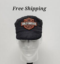 Vintage Harley Davidson Hat Black  Welder’s Quilted Short Brim Small / Medium GC picture