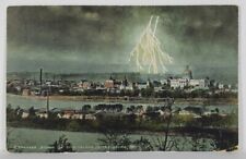 Harrisburg Pa Thunder Storm on City Island Lightning by Night 1912 Postcard R17 picture