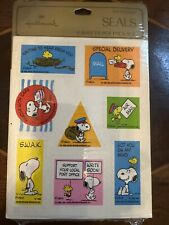 Hallmark Snoopy Peanuts Seals Letters Includes 4 Sheets Unopened NOS Vintage picture