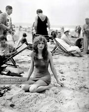 Bathing Beauty on the Beach - Vintage 1925 Beautiful Swimsuit Girl - Roaring 20s picture