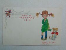 D2532 Postcard Valentines Day Rafael Tuck Tucks R F Outcault -stained- Come let picture