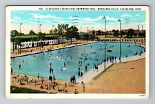 Clevelnd OH-Ohio, Woodland Hills, Municipal Pool, c1939 Antique Vintage Postcard picture