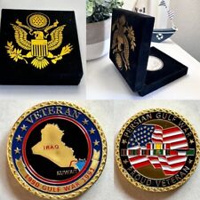 IRAQ VETERAN Challenge Coin (1990 Gulf War 1990) Come With Beautiful Velvet Case picture