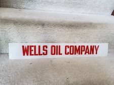 Wells Oil Company Reverse Painted Glass Sign picture