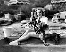 Leggy CAROLE LOMBARD & Pet Dachshund PHOTO  (190-e) picture