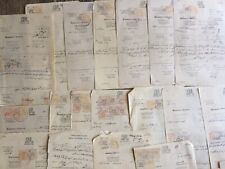 Lot Of 22 Rare Palestine Court Documents With Stamps 1930'- 1940's picture