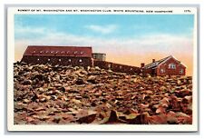 White Mountains, NH New Hampshire, Mt. Washington Club Summit Postcard 1930-45 picture