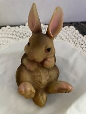 Adorable Tiny Resin Brown Bunny Rabbit 3.75” x 2.5” picture