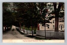 Marshfield Hills MA-Massachusetts, Highland Street, Antique, Vintage Postcard picture