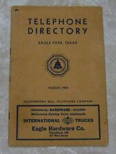 Eagle Pass Texas August 1935 Telephone Directory picture