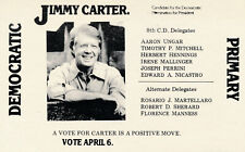 1976 Jimmy Carter for president Texas TX primary campaign card picture