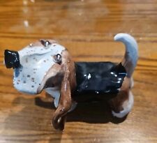 Amy Lacombe Whimsiclay Basset Hound Dog 2003 Figurine Signed Handmade in USA EUC picture