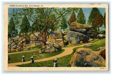c1930's Scene At Devils Den Gettysburg Pennsylvania PA Vintage Postcard picture