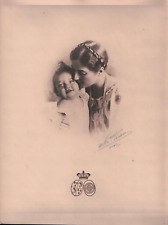 Vintage 9x7  Photo Princess Isabelle Orléans-Braganza Countess of Paris, & baby picture