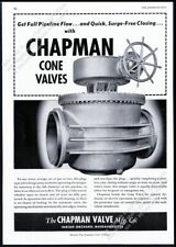 1942 Chapman Valve giant pipeline cone valve photo vintage trade print ad picture
