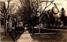 1910 BRANDON WI, Main St. Residences, boy on wagon, RPPC postcard jj249 picture