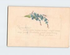 Postcard Birthday Greeting Card with Quote and Flowers Art Print picture
