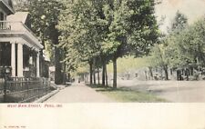 c1910 West Main Street Homes People Peru Indiana IN P582 picture