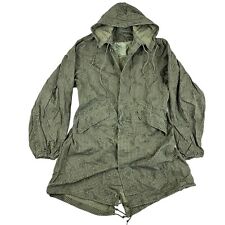 VTG US Army Military Parka Jacket Green Night Camouflage Desert Sz Medium M picture