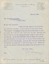 Upton Sinclair SIGNED Letter re: The Jungle, 1906 to Thomas Wentworth Higginson picture