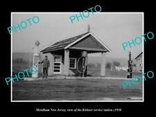 OLD LARGE HISTORIC PHOTO OF MENDHAM NEW JERSEY SINCLAIR SERVICE STATION c1930 picture