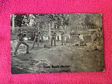 VINTAGE mexican border war POSTCARD military FIRING SQUAD execution SHOOT KILL picture