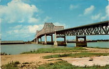 Mississippi River Bridge, Baton Rouge, Louisiana, 1968, Interstate Postcard picture