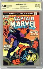 Captain Marvel #34 CBCS 5.0 SS Thomas/ Starlin 1974 18-3B50655-050 1st Nitro picture