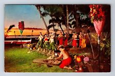 Kailua-Kona HI-Hawaii, Sunset At Kona Inn, Advertisement, Vintage Postcard picture