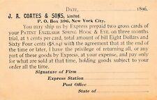 Vintage Advertising Postcard  J.A. COATES & SONS, LIMITED 1896  POSTAL CARD  picture