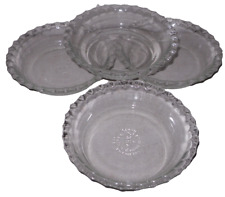 Set of 4 Pyrex Ovenware #206 Glass 6” Fluted Rim Mini Pie/Tart Pan Dish Plates picture