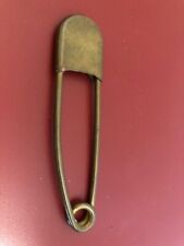 Vintage Large Oversized Brass Laundry Blanket Safety Pin National 4” picture