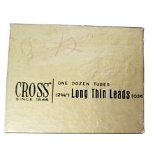 Vintage Cross Mechanical Pencil Long Thin Medium Soft Lead One Dozen Tubes .036 picture