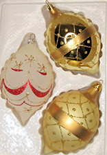 Lot Vintage Blown Glass Jumbo Pictured DROP Christmas Ornaments Romania picture