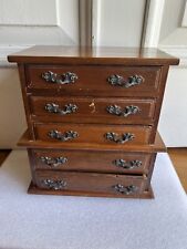 Vintage five drawer jewelry box. Roughly 9 inches long and 9 inches across . picture