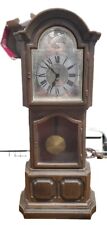 Vintage Sunbeam Tempus Fugit Electric Pendulum Miniature Grandfather Clock Works picture