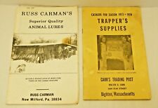 Vintage Russ Carman Animal Lures booklet & Trapper supply booklet 1973-74 picture
