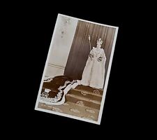 Queen Elizabeth II Royal Coronation Antique Real Photo Postcard RPPC Royalty UK picture