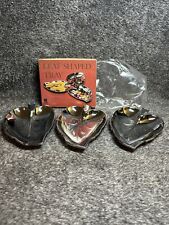 Vintage NOS Rose Brand Set Of 3 Leaf Shaped Tray Made In Hong Kong picture
