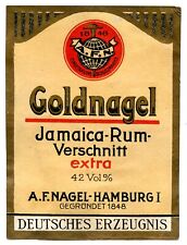German Vintage 1930's?? Label - GOLDNAGEL Jamaica Rum Verschnitt Extra picture