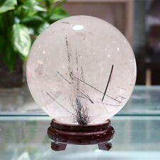 Top 145mm Carved Natural Tourmaline Ball quality Reiki Crystal Sphere Decor picture