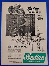 1955 VINTAGE INDIAN TRAILBLAZER MOTORCYCLE CLASSIC ORIGINAL PRINT AD 1950s ICON picture